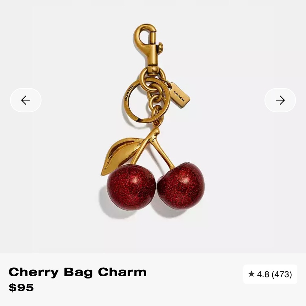 NWT Coach cherry charm